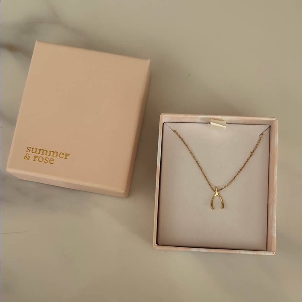Summer & Rose Gold Dainty Necklace with Pendant